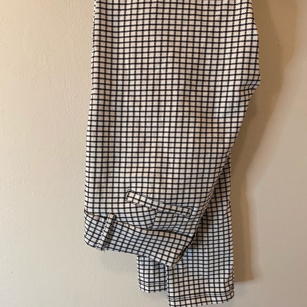 Black and white checker board pants